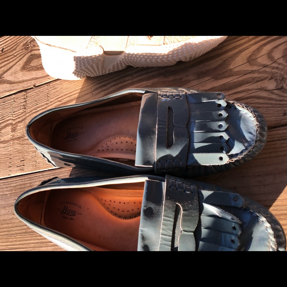 Blue loafers